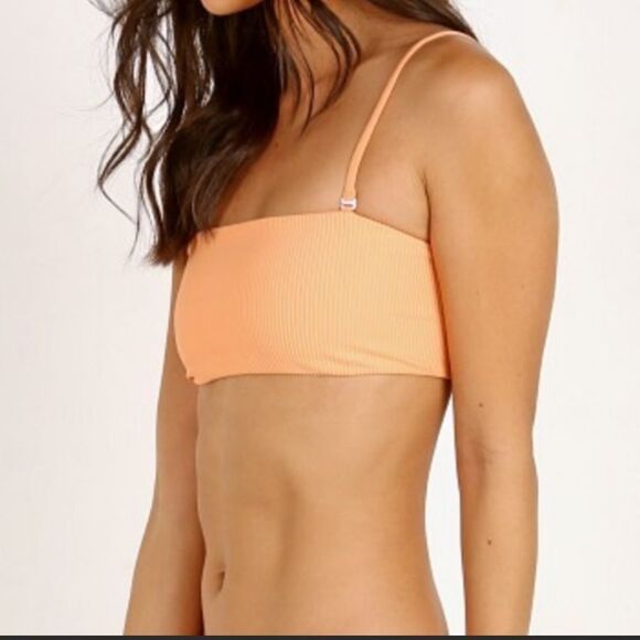 Frankie’s Bikinis Scarlett Ribbed Top in Sunrise - Picture 5 of 11